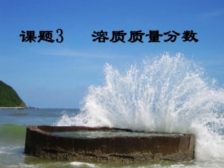 溶质的质量分数1