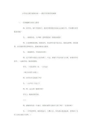 小学语文教学案例分析文档