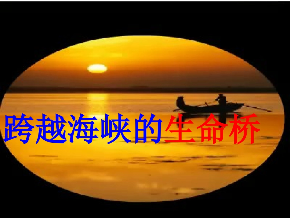 跨越海峡的生命桥课件8888_第1页