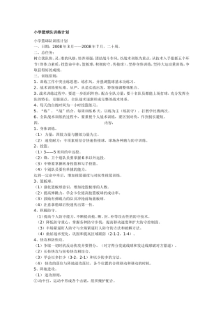 小学完整篮球训练计划 (2)