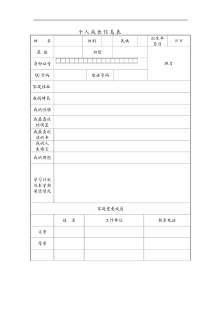 一年六班成长档案