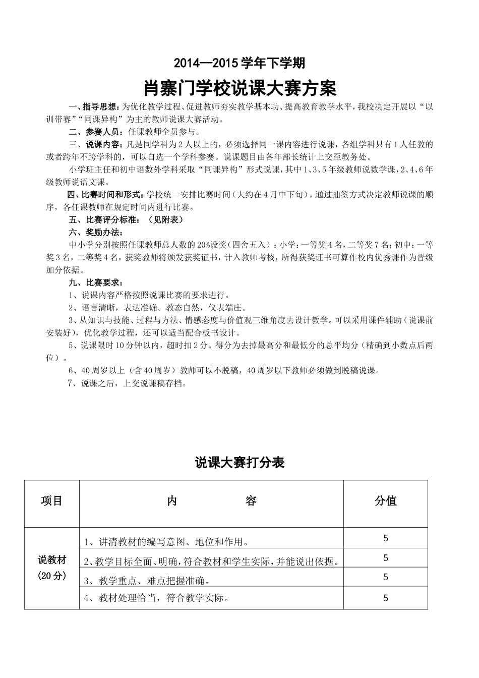 教师说课比赛方案_第1页