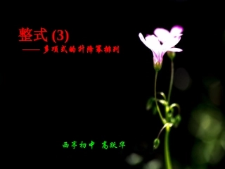 整式(升降幂)