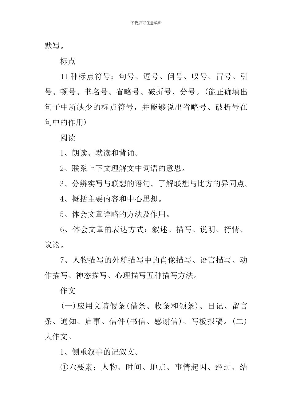 小学语文考试常考知识点汇总_第3页