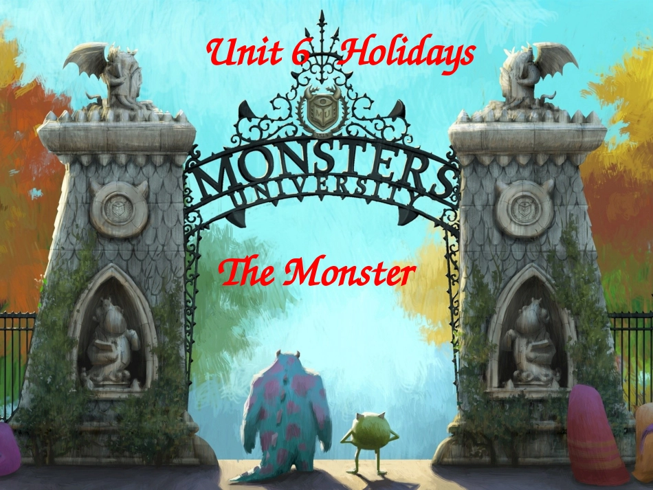 外教版四年级下册英语《unit6part4themonster》（江汉区福建街小学翁嘉）_第2页