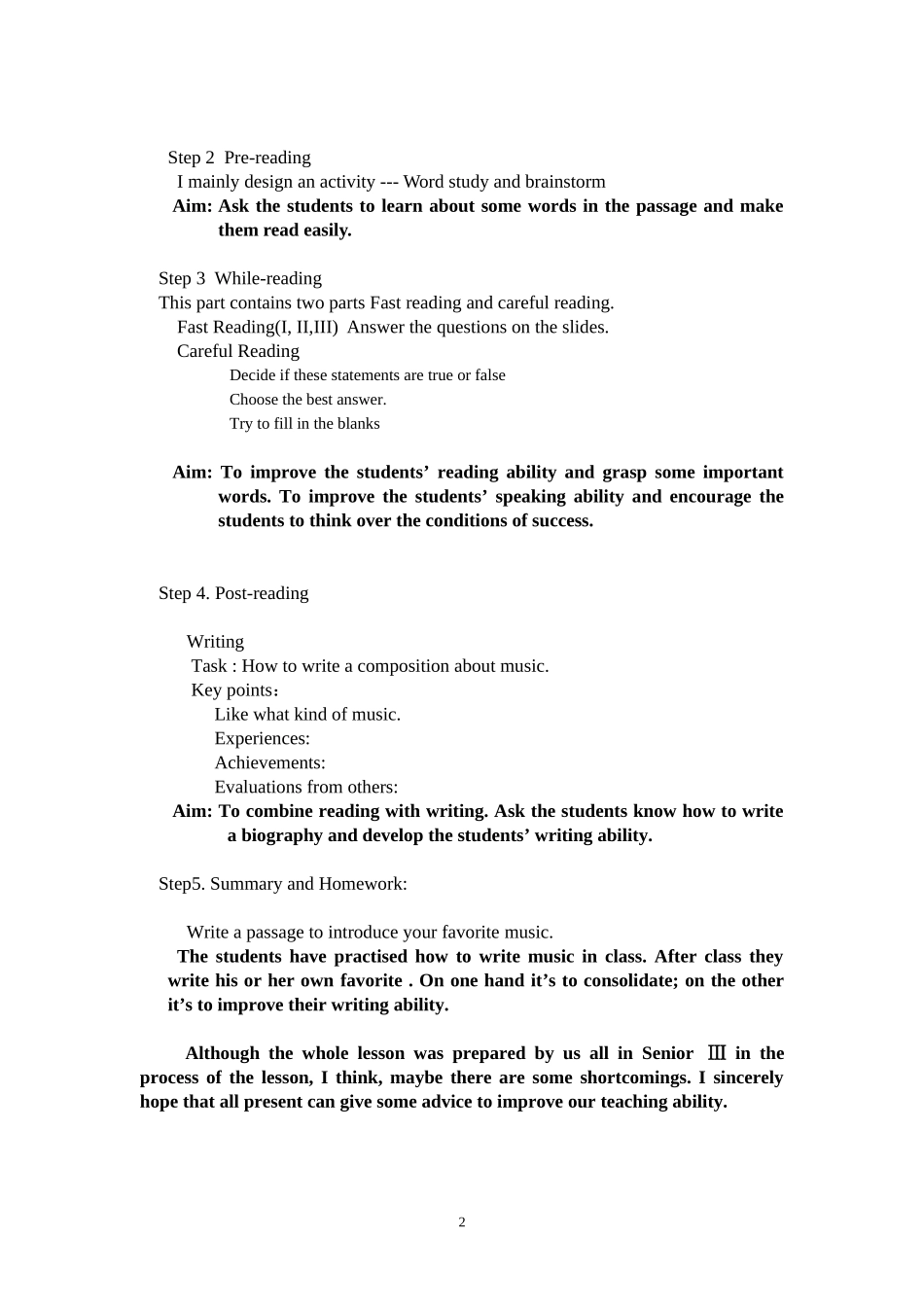 说课材料Module3Music_第2页