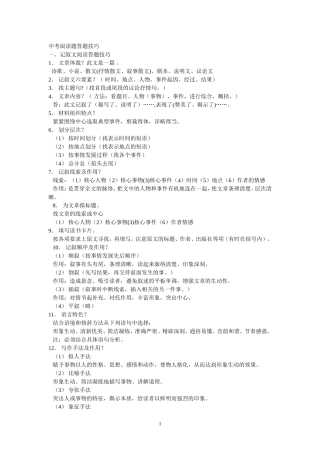 中考阅读题答题技巧