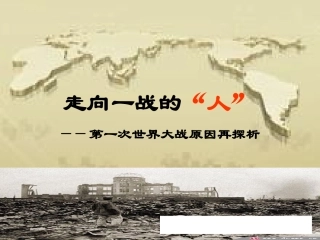 走向一战的人