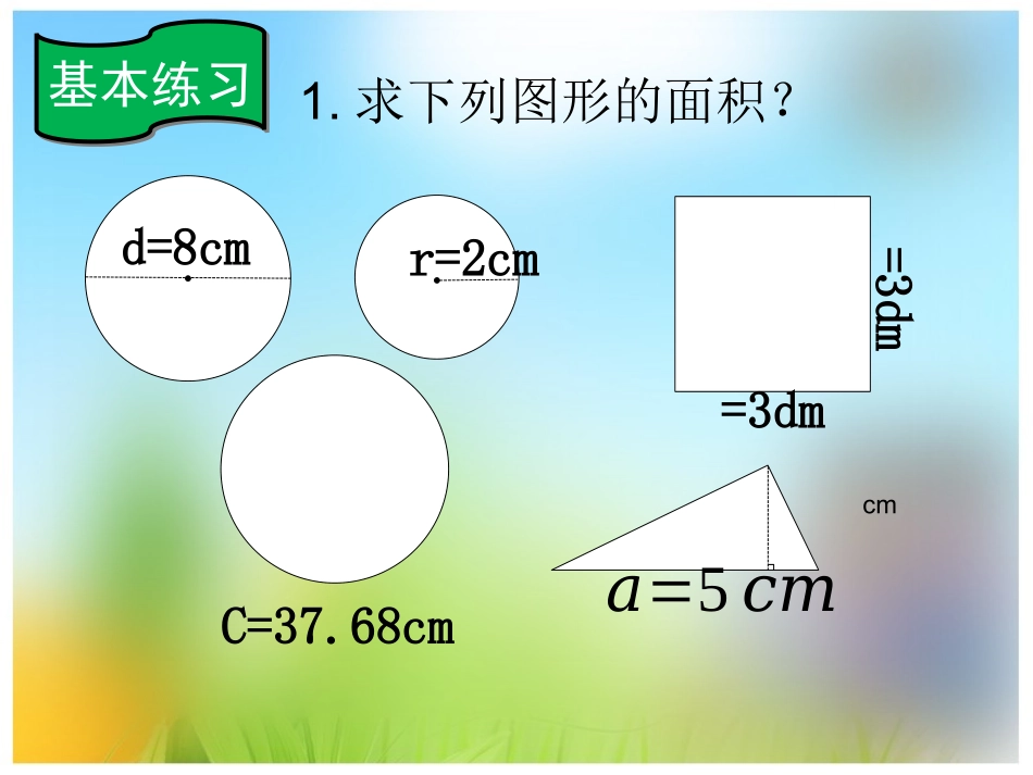 圆的面积-解决问题3_第1页