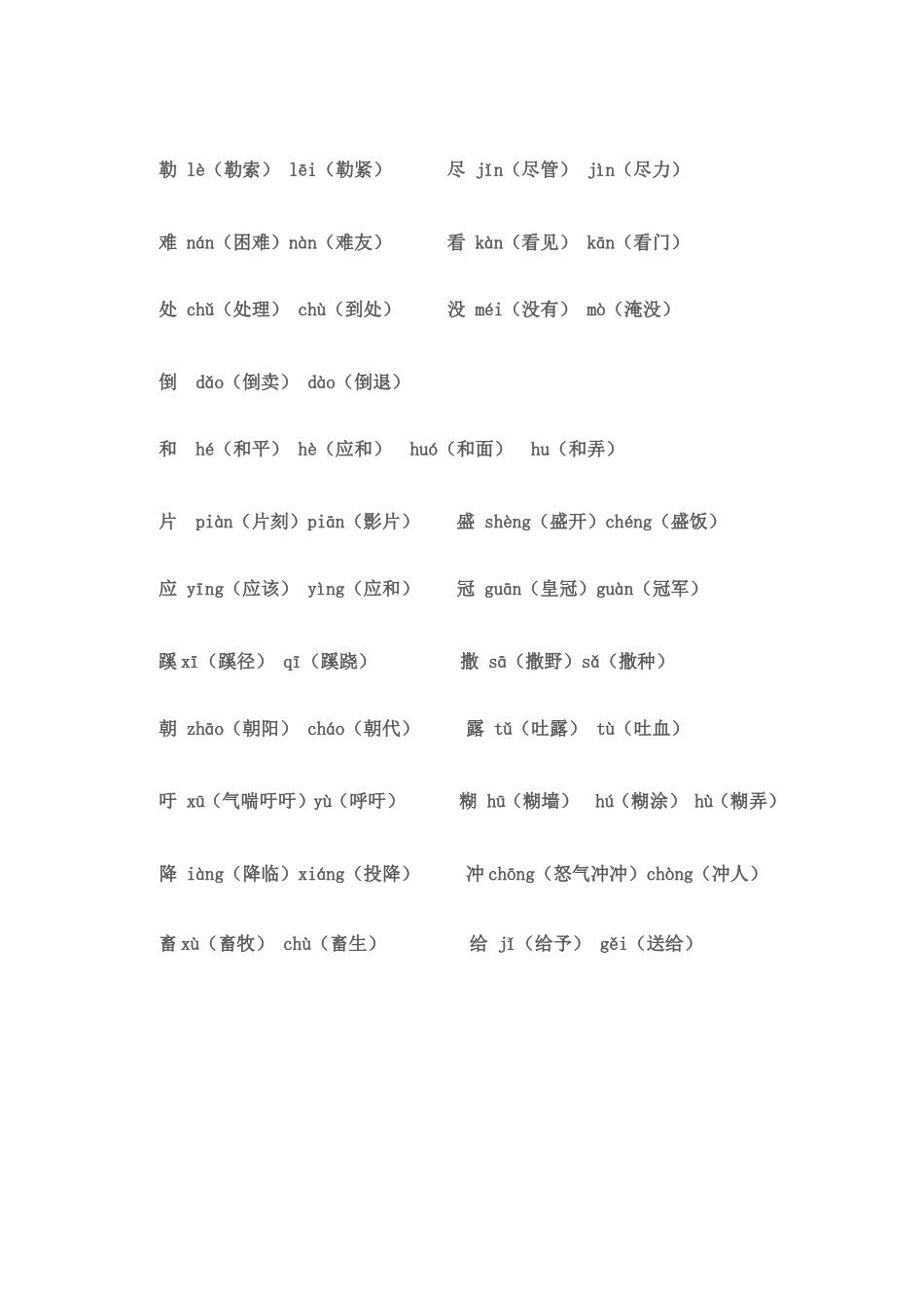 小学四年级语文下学期课文知识点归纳(北师大版)_第2页