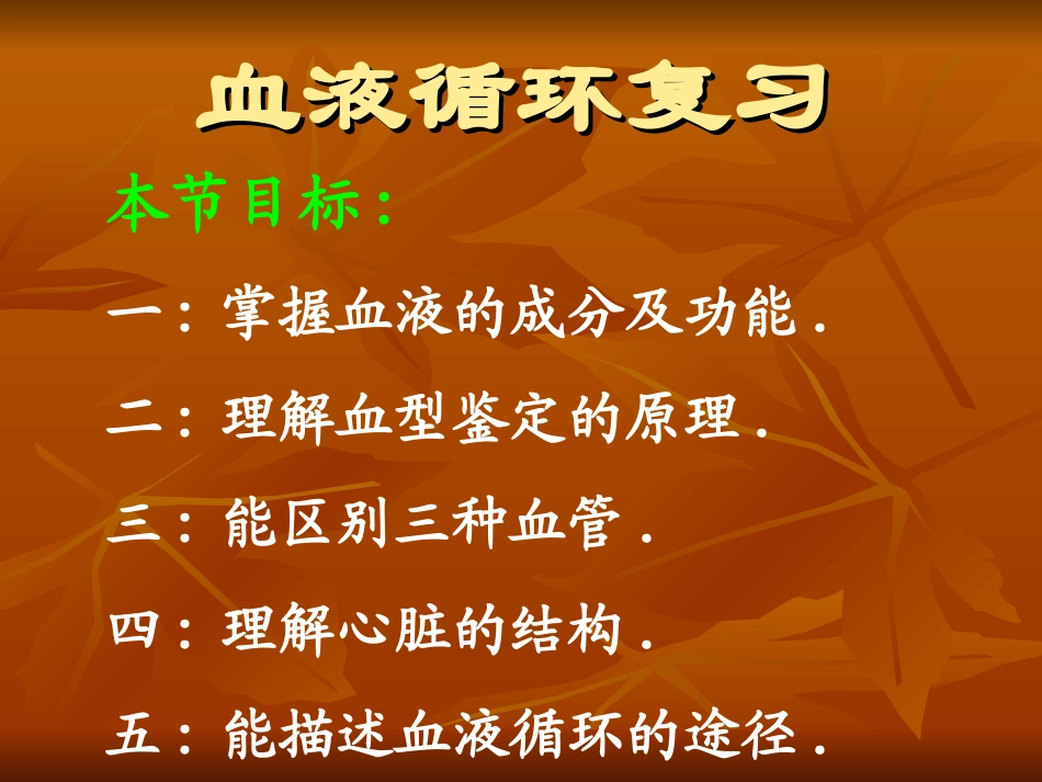 血液循环的复习_第1页