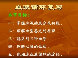 血液循环的复习