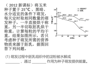 2012新课标玉米种子萌发