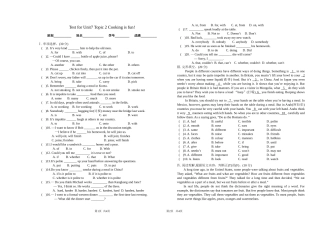 八年级TestforUnit7Topic2
