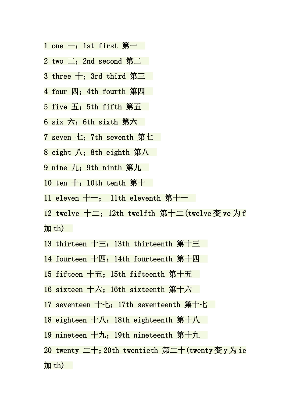 基数词序数词_第1页