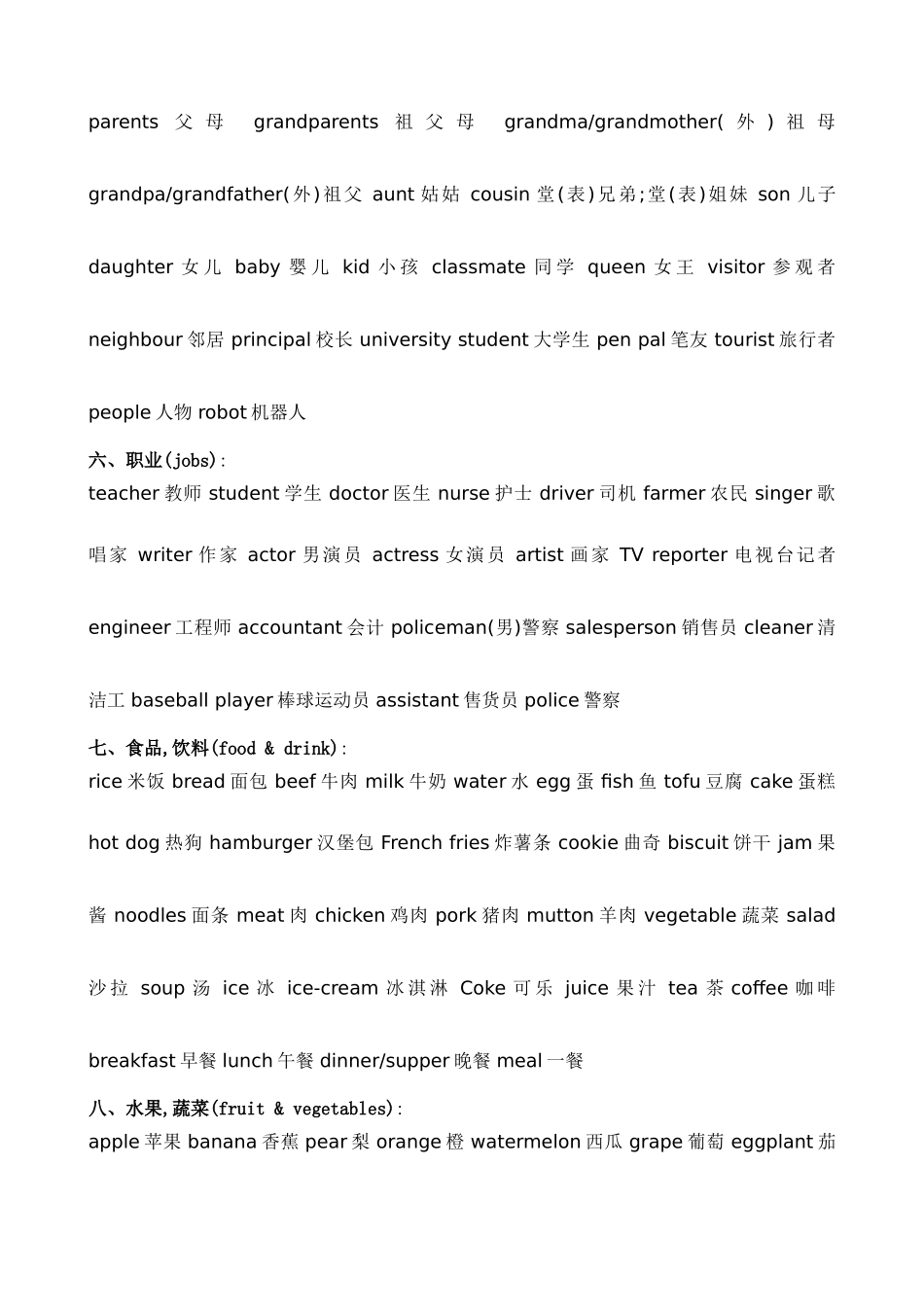 小学单词汇总_第2页