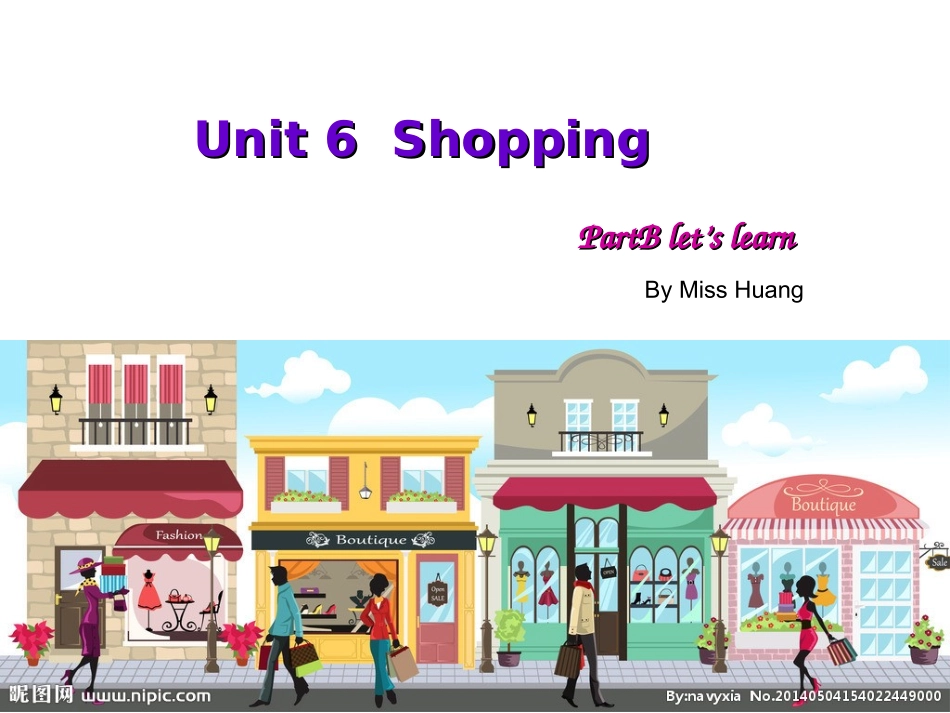 人教版英语四年级下第六单元Unit6Shopping课件_第1页