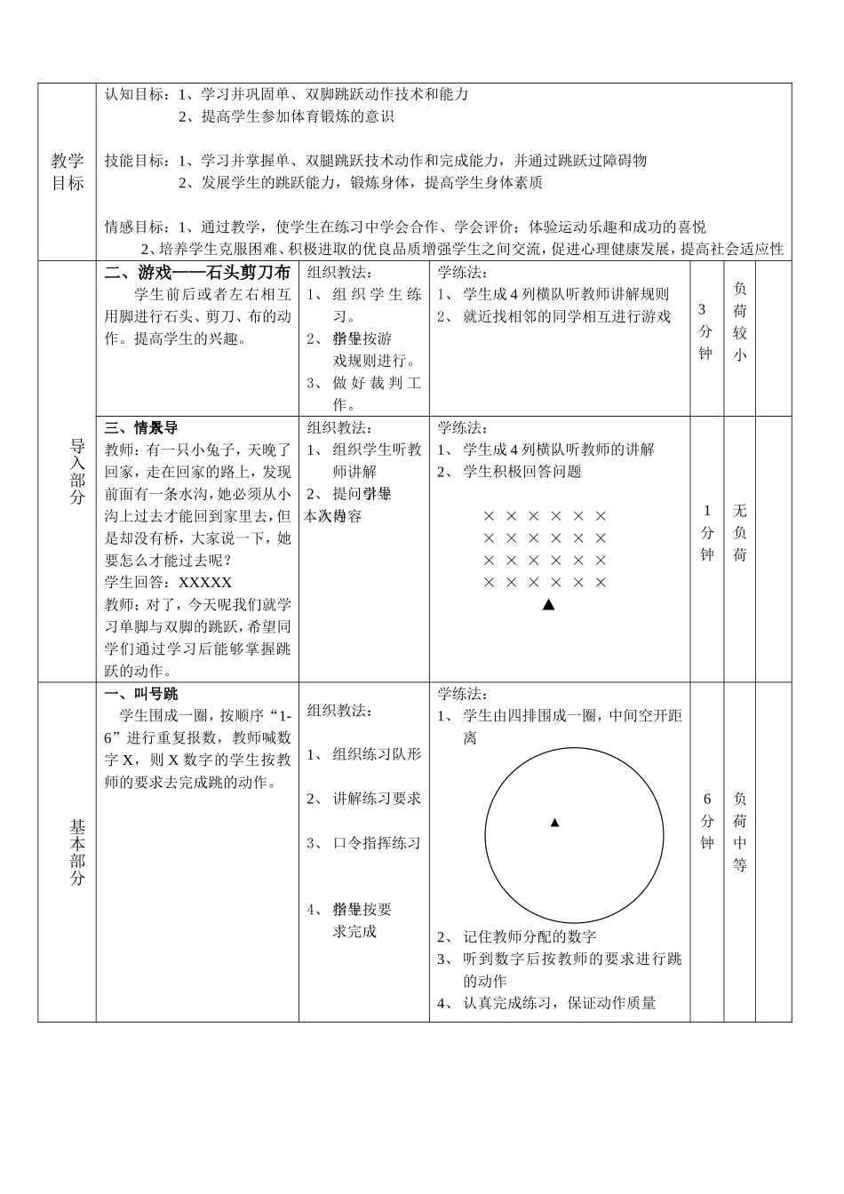 单脚、双脚跳教案_第2页
