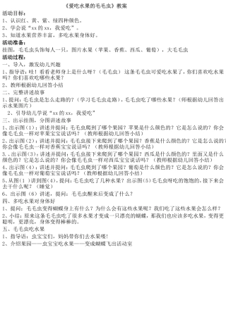 爱吃水果的毛毛虫