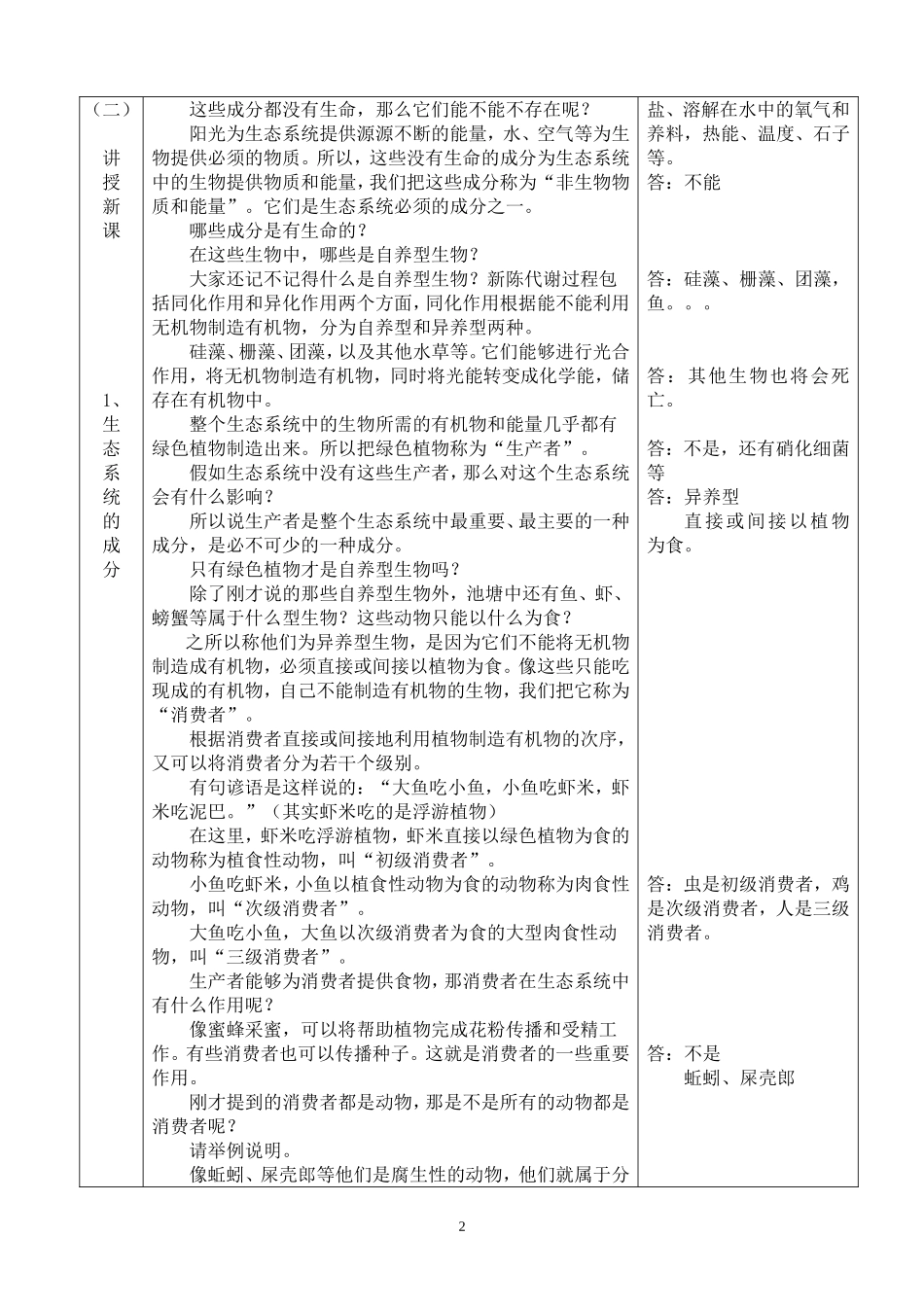 生态系统的结构-课堂实录_第2页