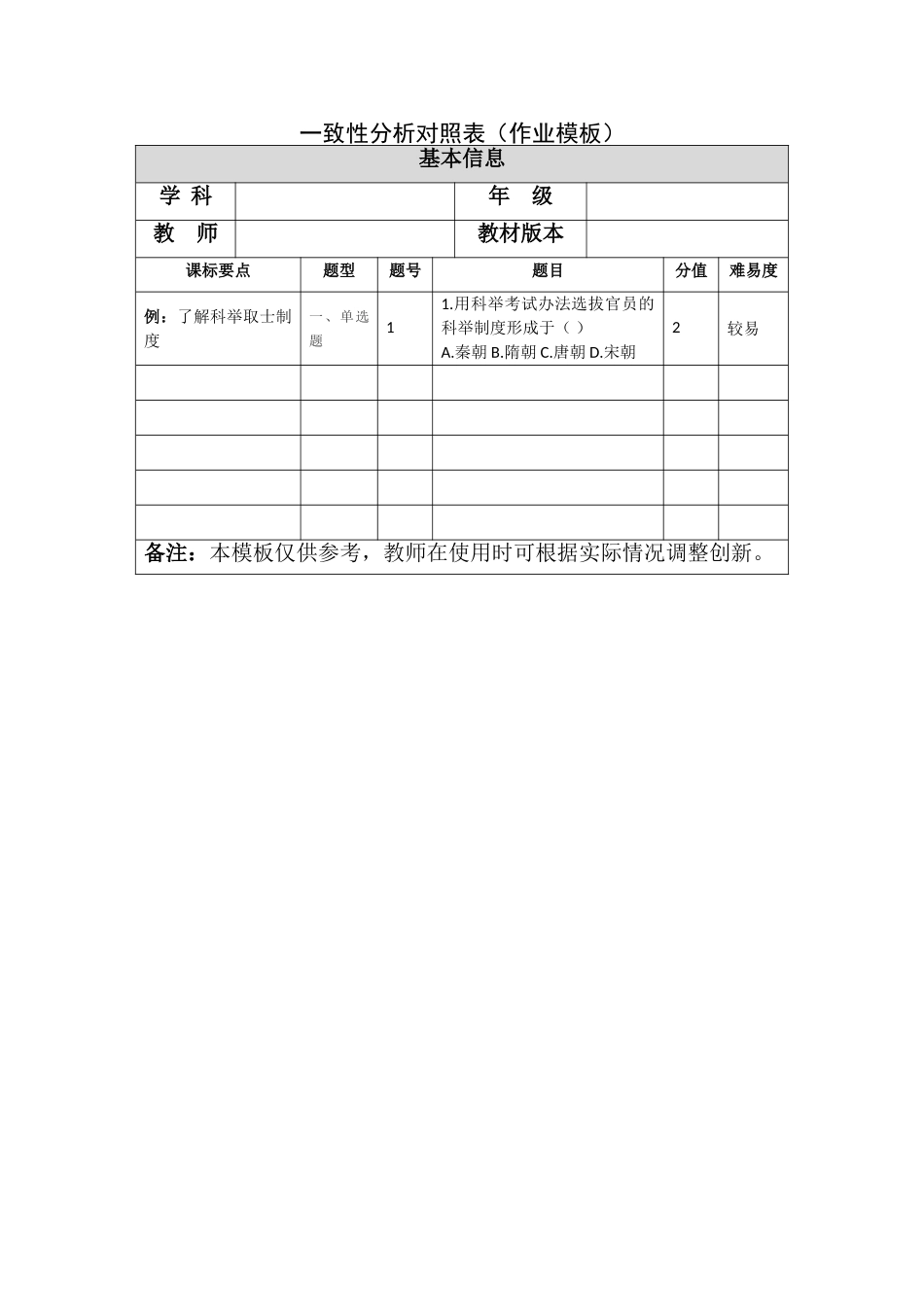 一致性分析对照表 (3)_第1页