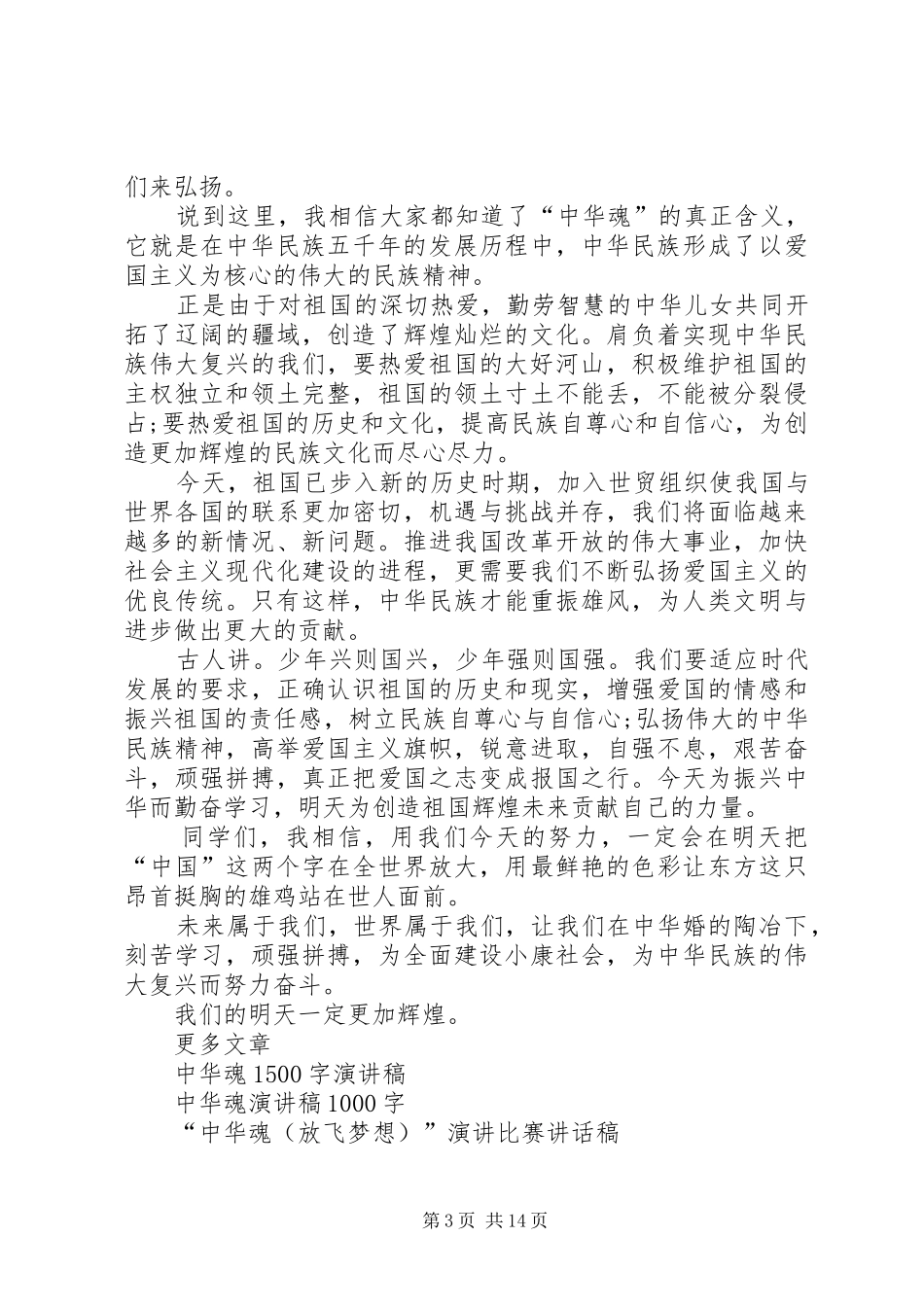 《触摸中华魂》演讲稿范文_第3页