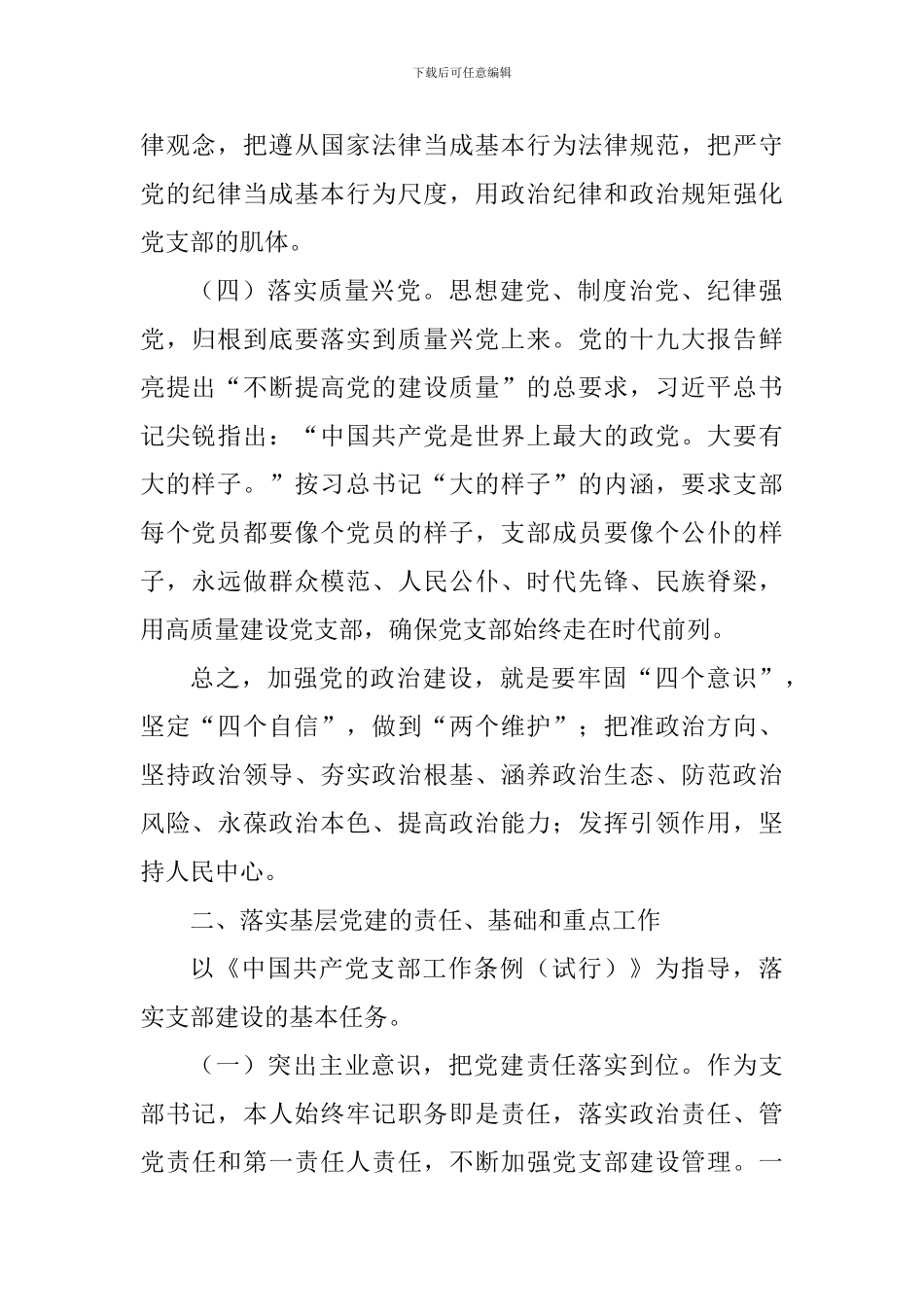 2024年支部书记抓党建述职报告两篇_第2页