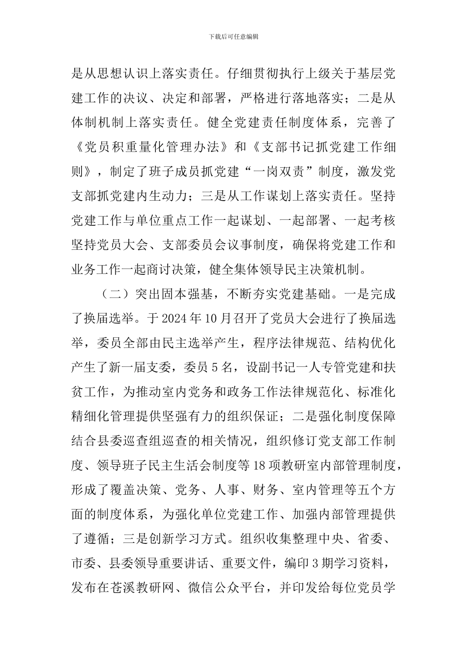 2024年支部书记抓党建述职报告两篇_第3页