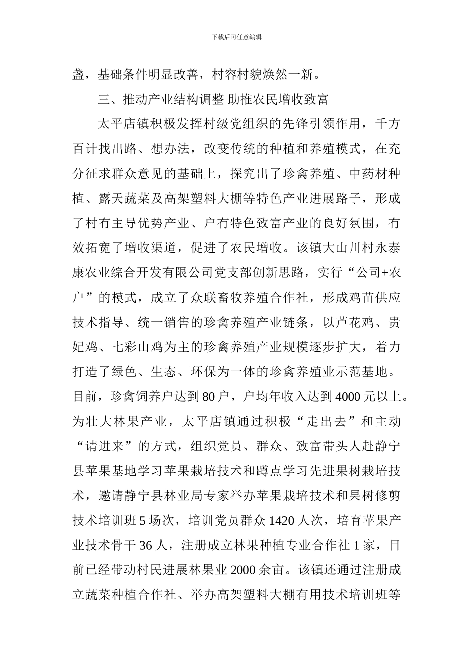 2024乡镇扶贫党建工作总结范文_第3页