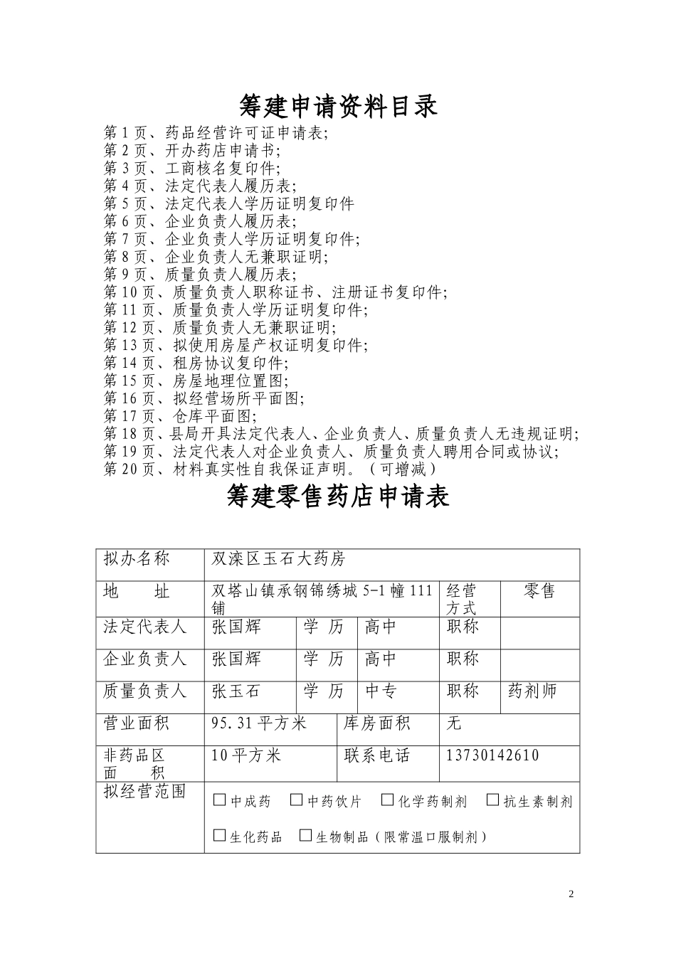 药店筹备申请表_第2页