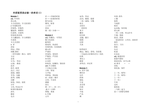 外研版英语必修一单词测试(汉译英)[1]