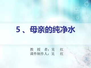 母亲的纯净水