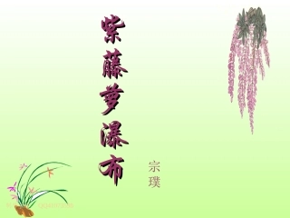 《紫藤萝瀑布》模本1