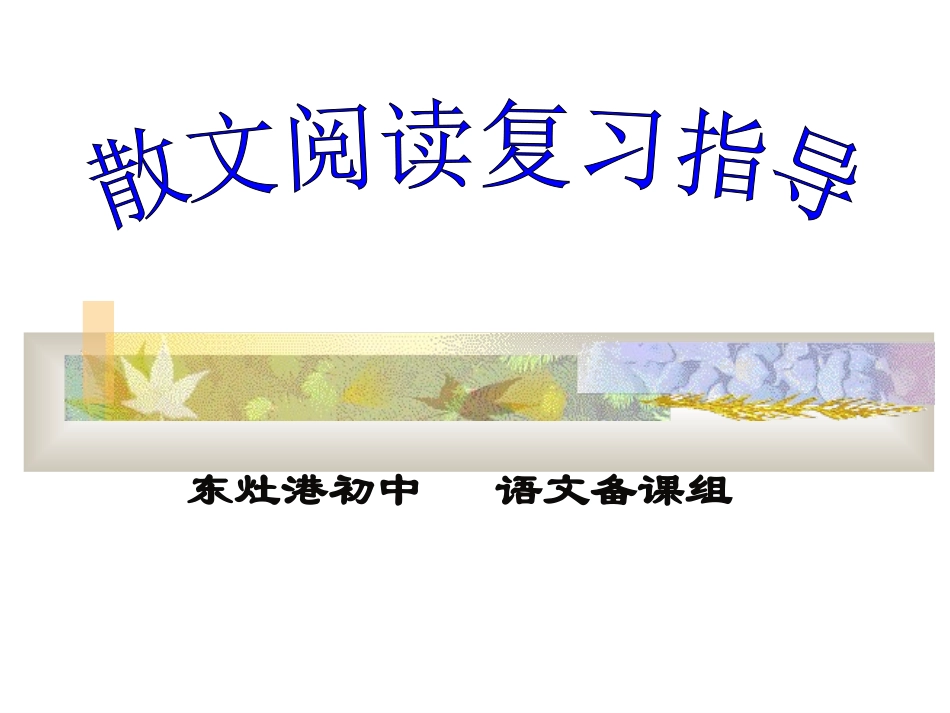 散文复习PPT_第1页
