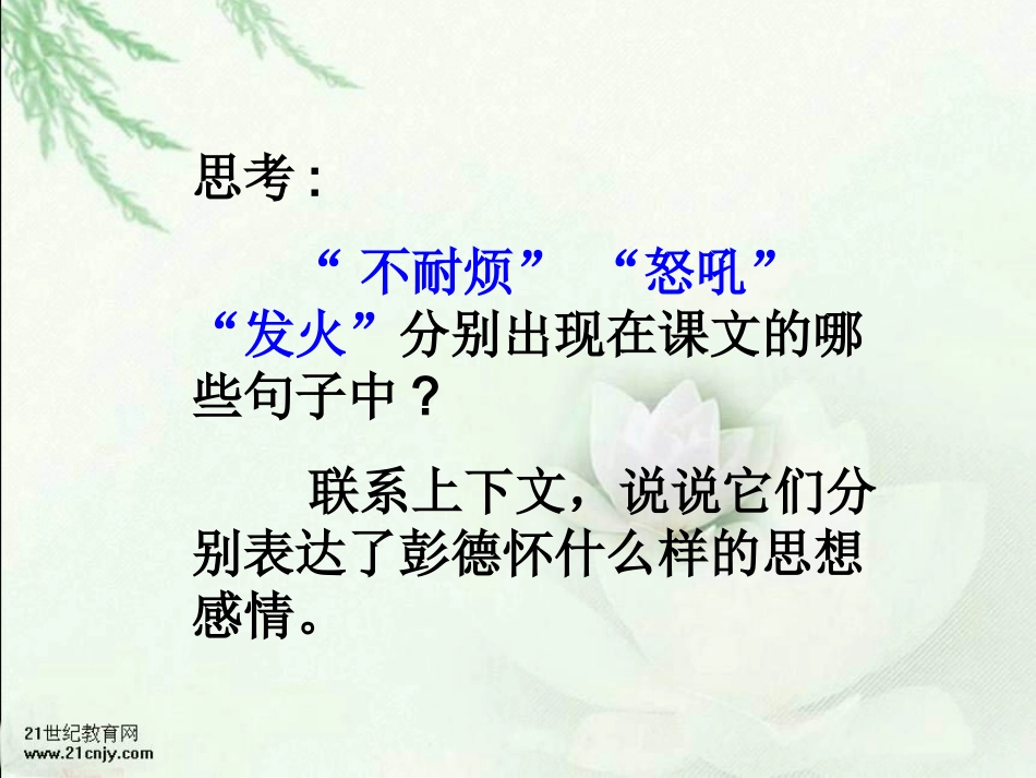 （苏教版）五年级语文下册课件彭德怀和他的大黑骡子1第二课时_第3页
