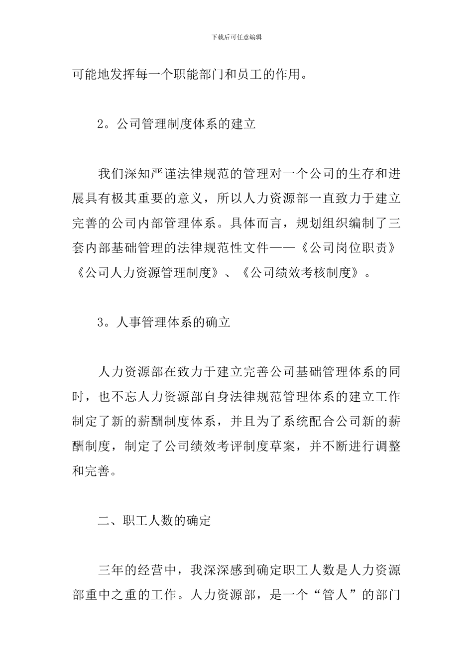 人事总监个人年度工作总结模板_第2页