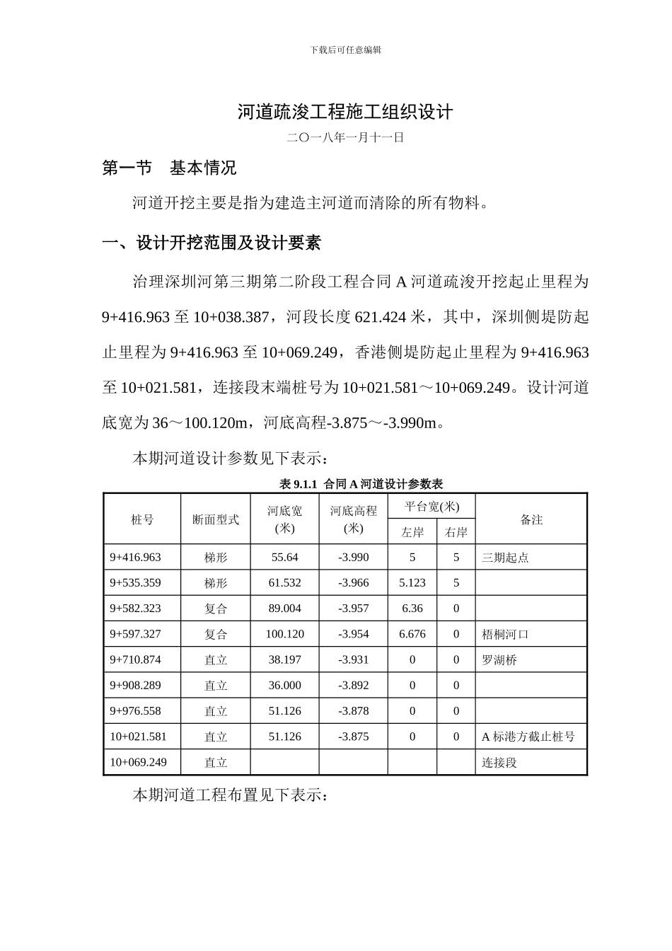 河道疏浚工程施工组织设计_第1页