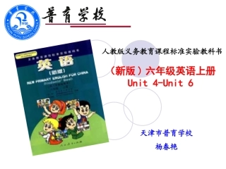 英语1杨春艳6上六年级上册4-6单元说教材