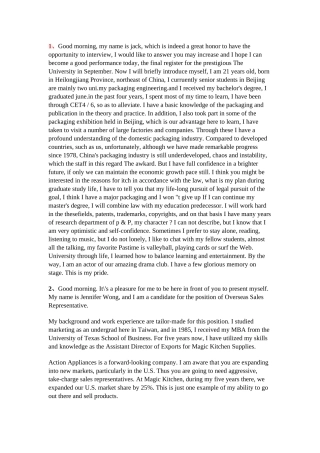 英文面试自我介绍范例5篇