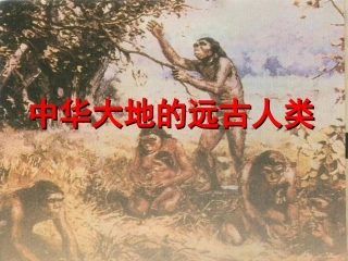 第1课祖国境内的远古居民