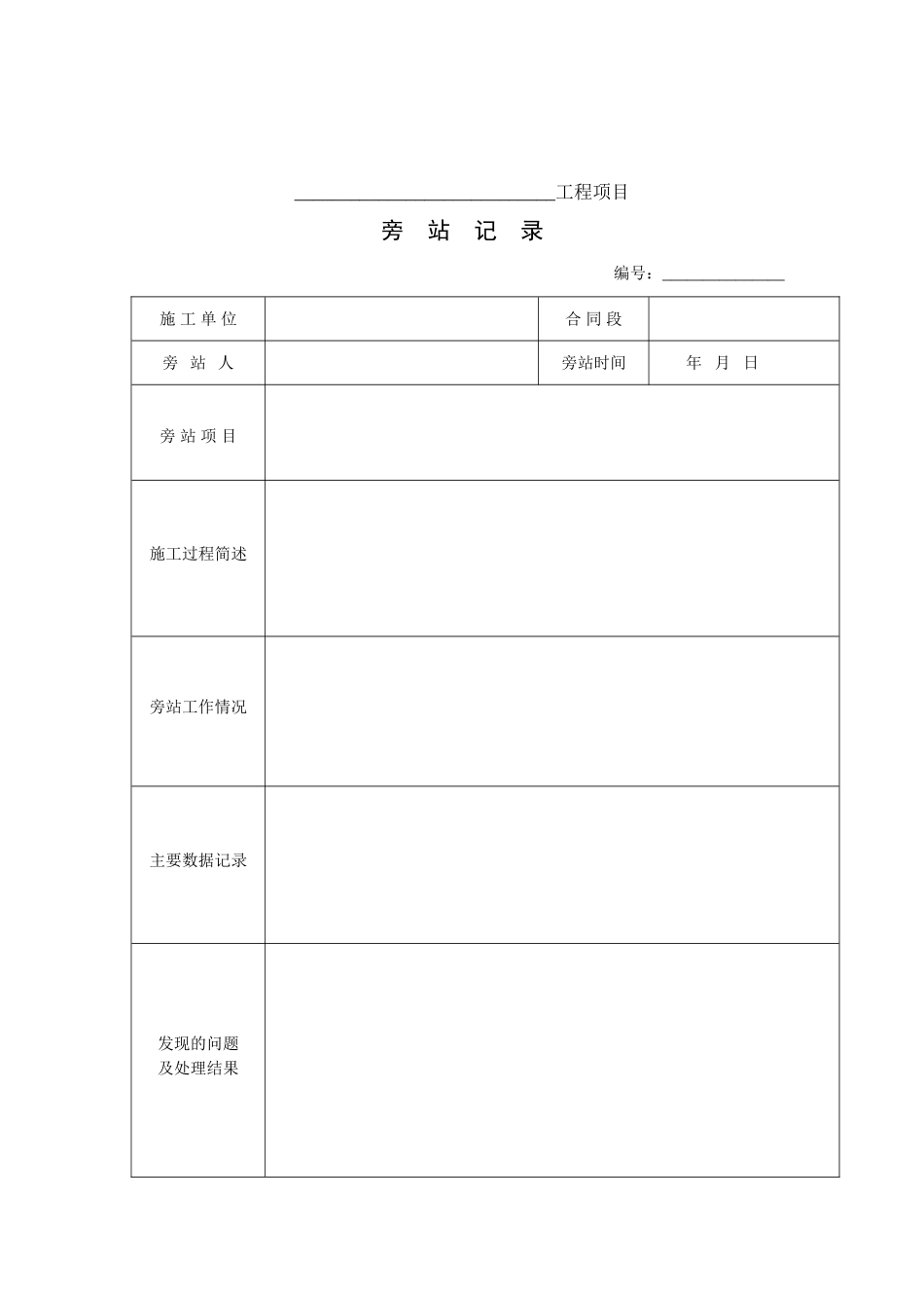 2016新版公路工程施工监理规范监理用表表格_第2页