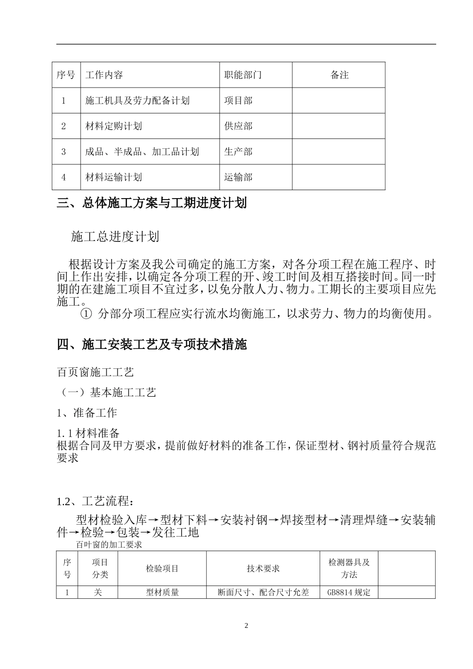 百叶窗施工组织设计方案_第3页