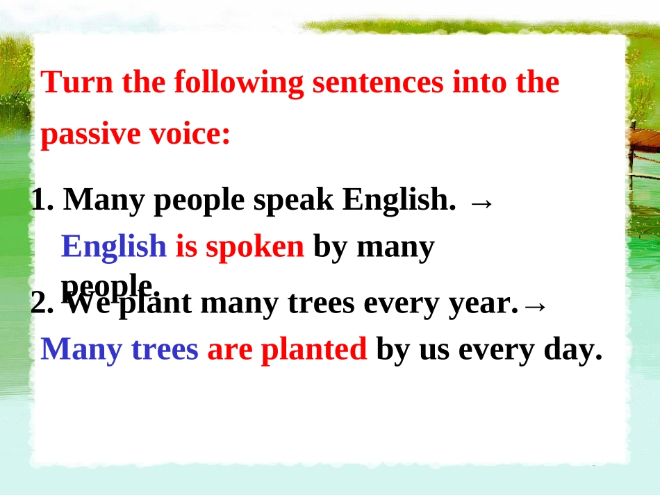 中考复习——被动语态2_第3页