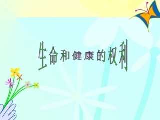 生命与健康的权利课件