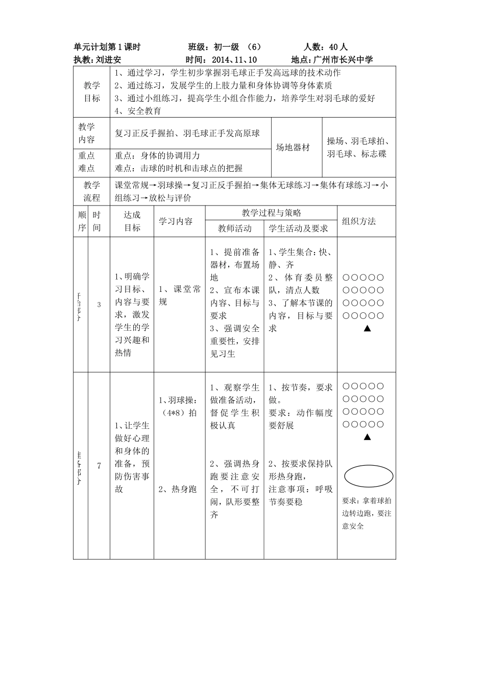 校本教研（羽毛球）教学设计_第3页