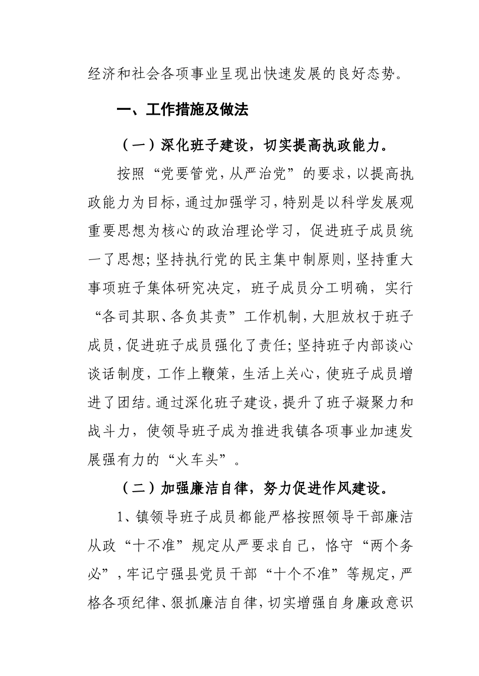 镇党委班子工作运行情况汇报_第2页