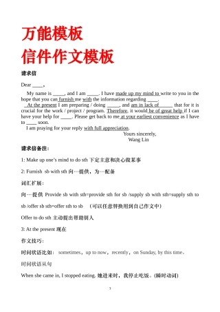 专升本自学英语二考试作文范文和模板