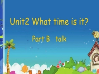 新版pep小学英语四年级下册Unit_2__B_let's_talk