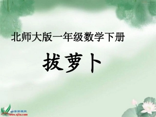 （北师大版）一年级数学下册课件拔萝卜1