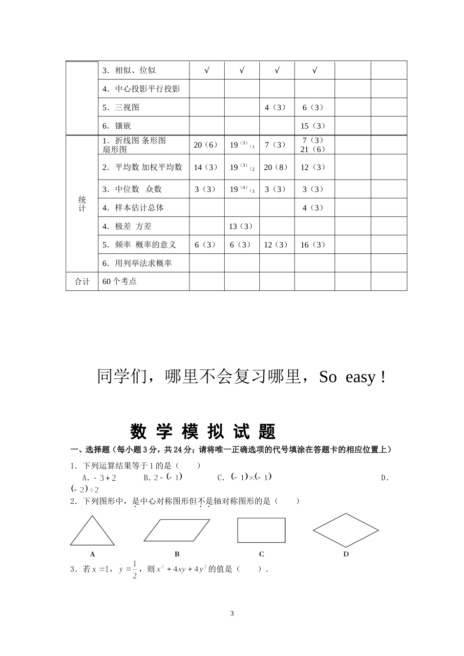 株洲市近几年会考考点及预测考点列表_第3页
